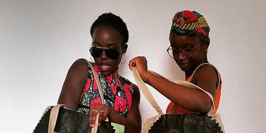 Lupita Nyong'o Sure Does Love Her Colorful Tote Bag by Kenyan Artist Michael Soi